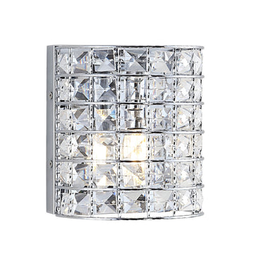 Clara Deco Metal/Crystal Classic Glam LED Vanity Light - JONATHAN Y